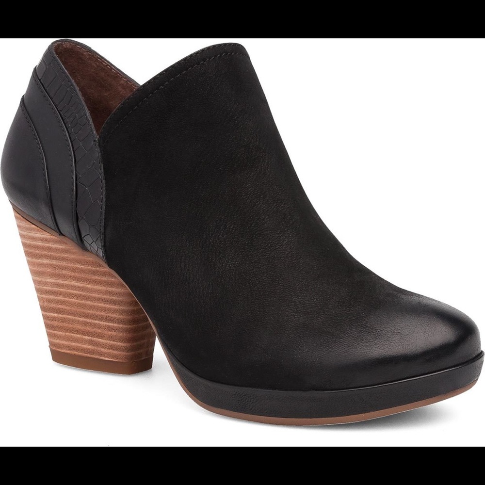 NIB Dansko Marcia Burnished Nubuck Black Sz. 39